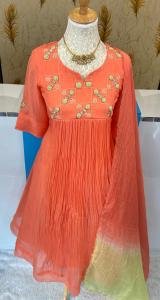 Premium dyable viscose organza top