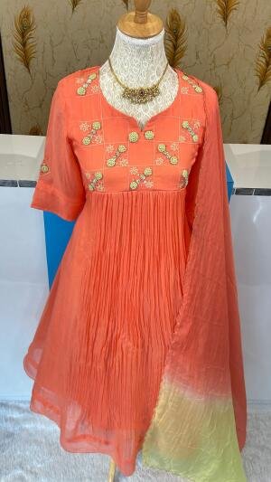 Premium dyable viscose organza top