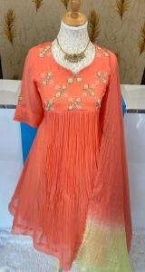 Premium dyable viscose organza top