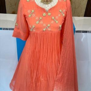 Premium dyable viscose organza top