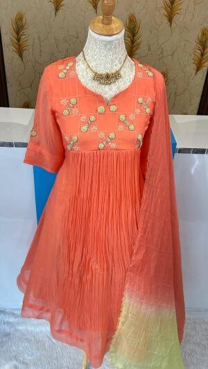 Premium dyable viscose organza top