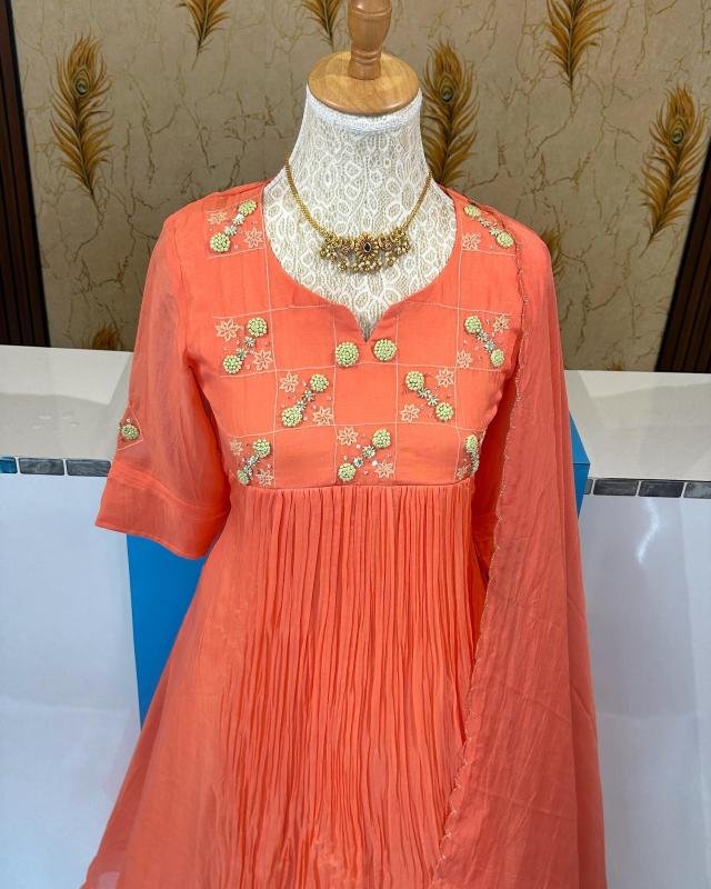 Premium dyable viscose organza top