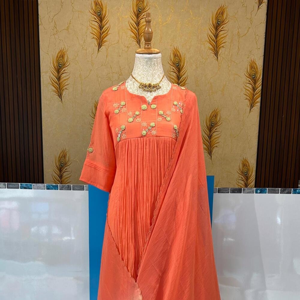 Premium dyable viscose organza top