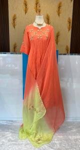 Premium dyable viscose organza top