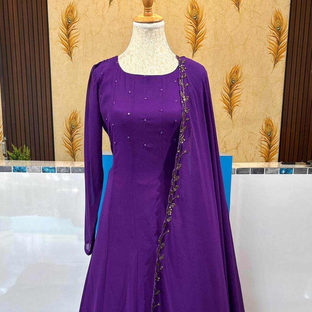 Panel cut kurti with handworked dupatta
