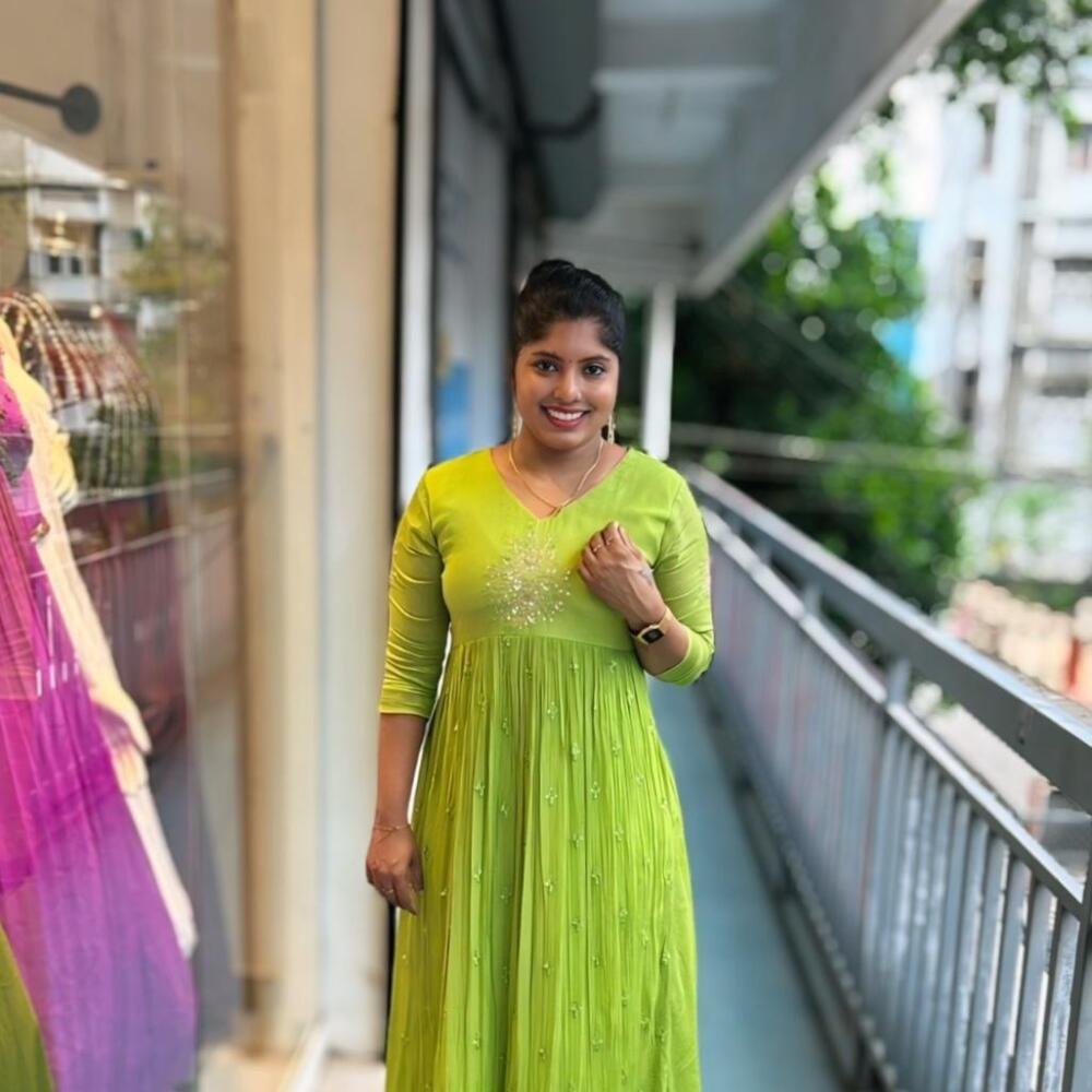 Grasshopper Green Dyable Viscose Georgette Kurti