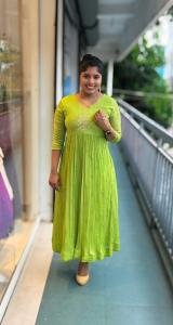 Grasshopper Green Dyable Viscose Georgette Kurti