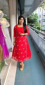 Premium Christmas Special Kota Check Designer Kurti