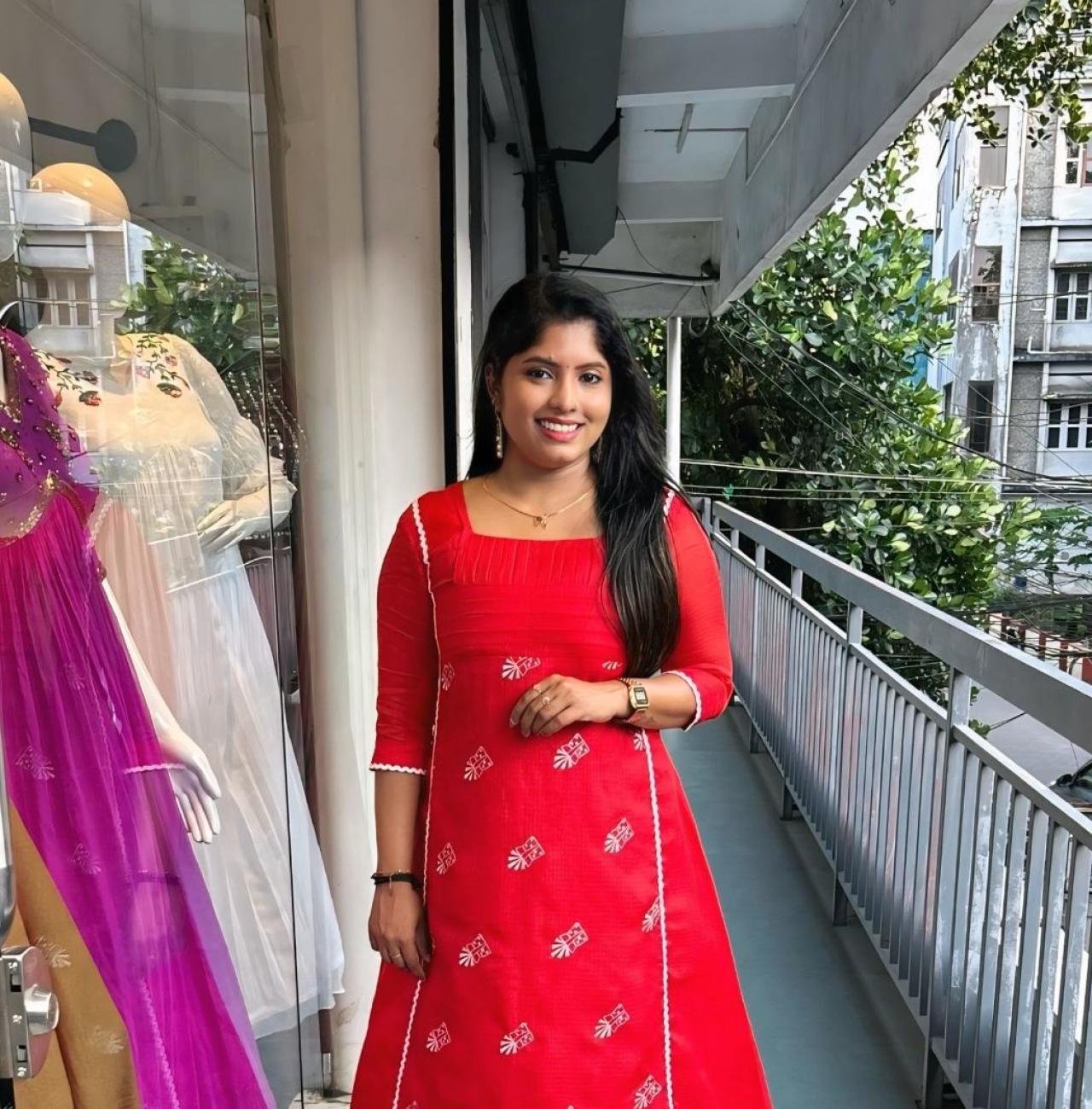 Premium Christmas Special Kota Check Designer Kurti