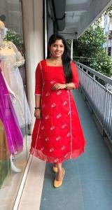 Premium Christmas Special Kota Check Designer Kurti