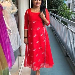 Premium Christmas Special Kota Check Designer Kurti