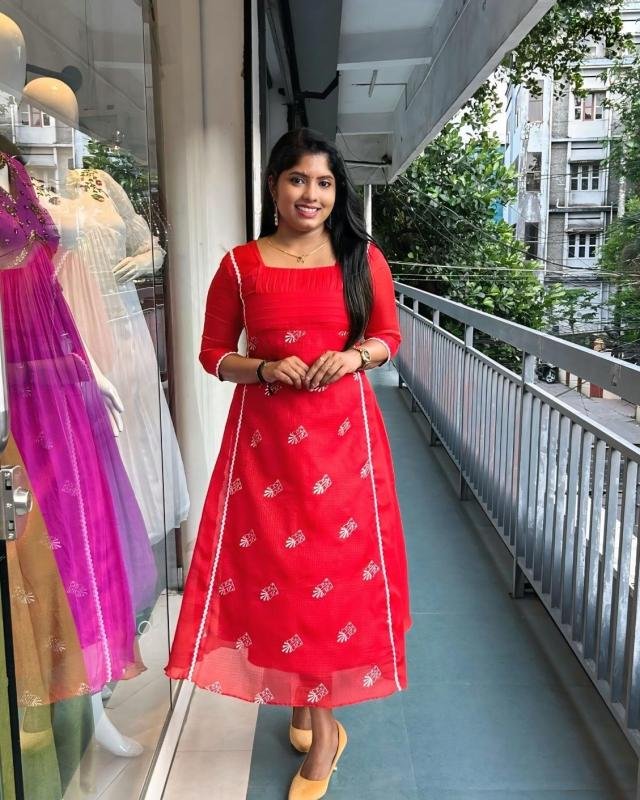 Premium Christmas Special Kota Check Designer Kurti