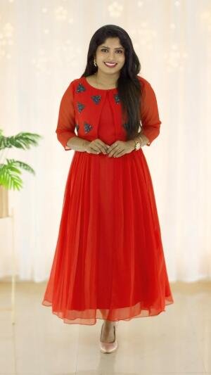 Kurti with attached jacket