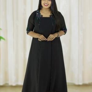 Heavy handworked jacket with sleeveless inner