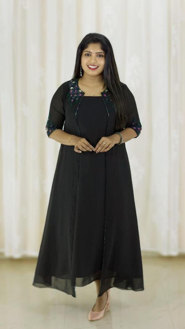 Heavy handworked jacket with sleeveless inner