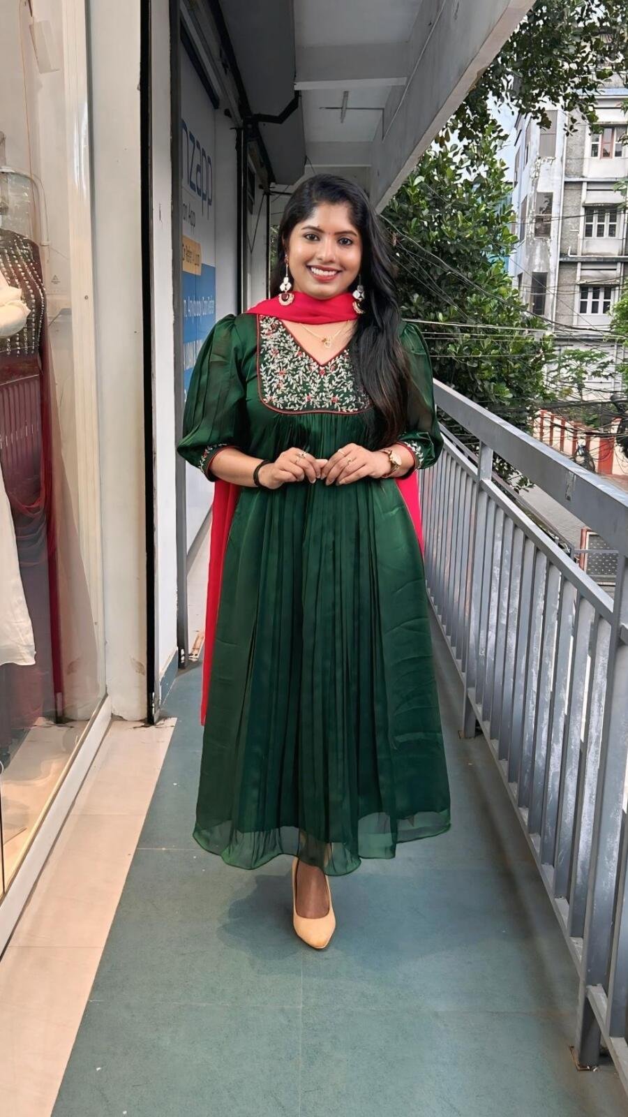 Silky georgette kurti