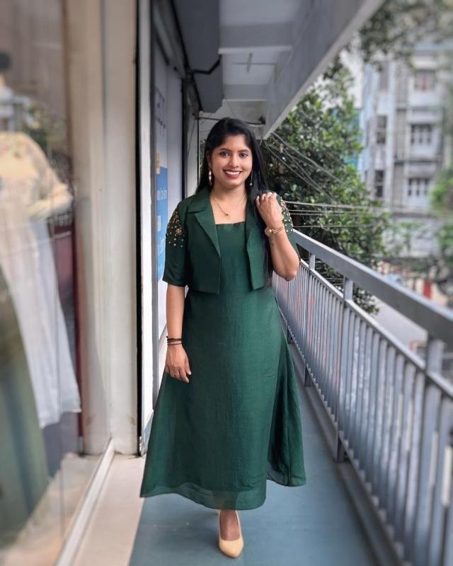 Designer kurti with jacket