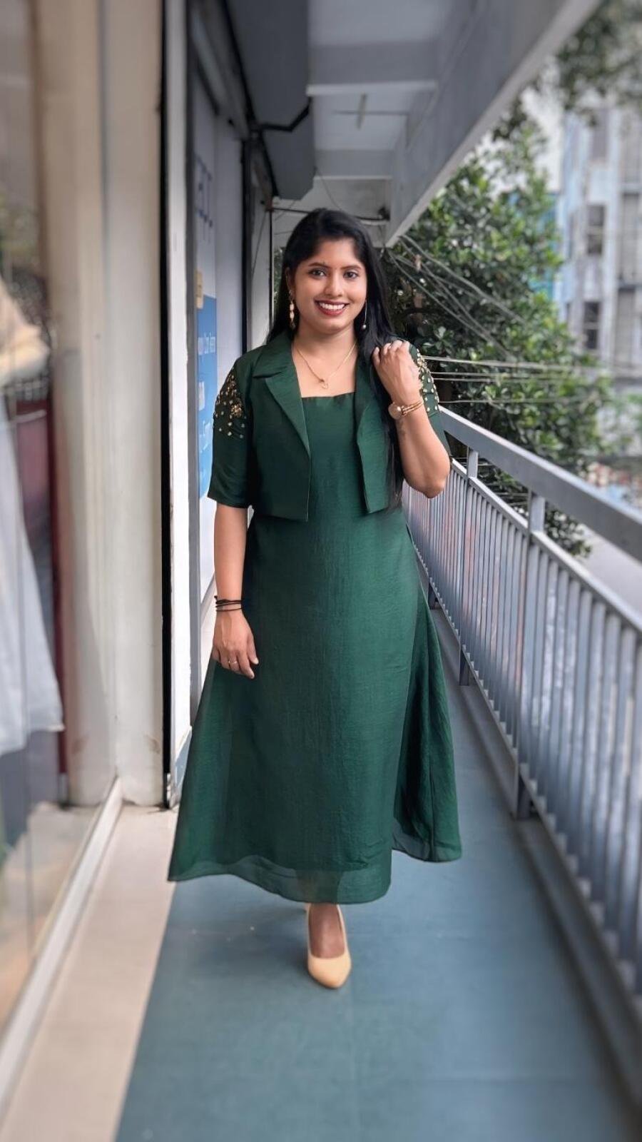 Designer kurti with jacket