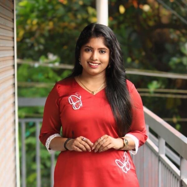 Xmas kurti with butterfly motif