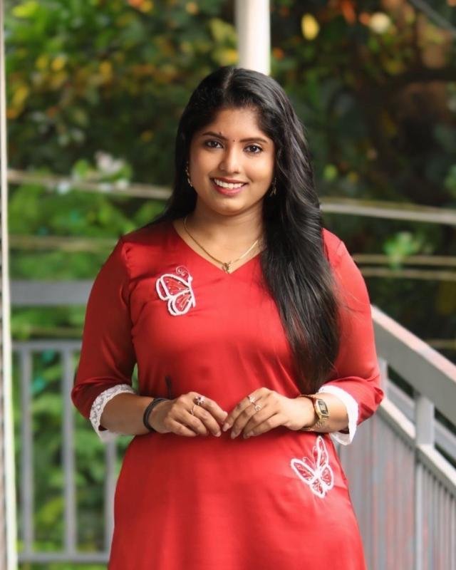 Xmas kurti with butterfly motif