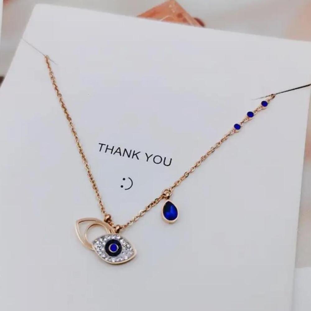 Evil eye neck chain