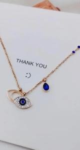 Evil eye neck chain