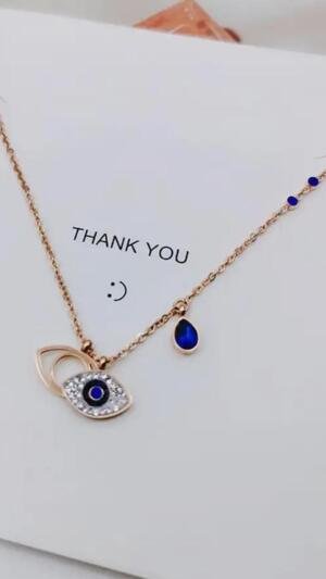 Evil eye neck chain