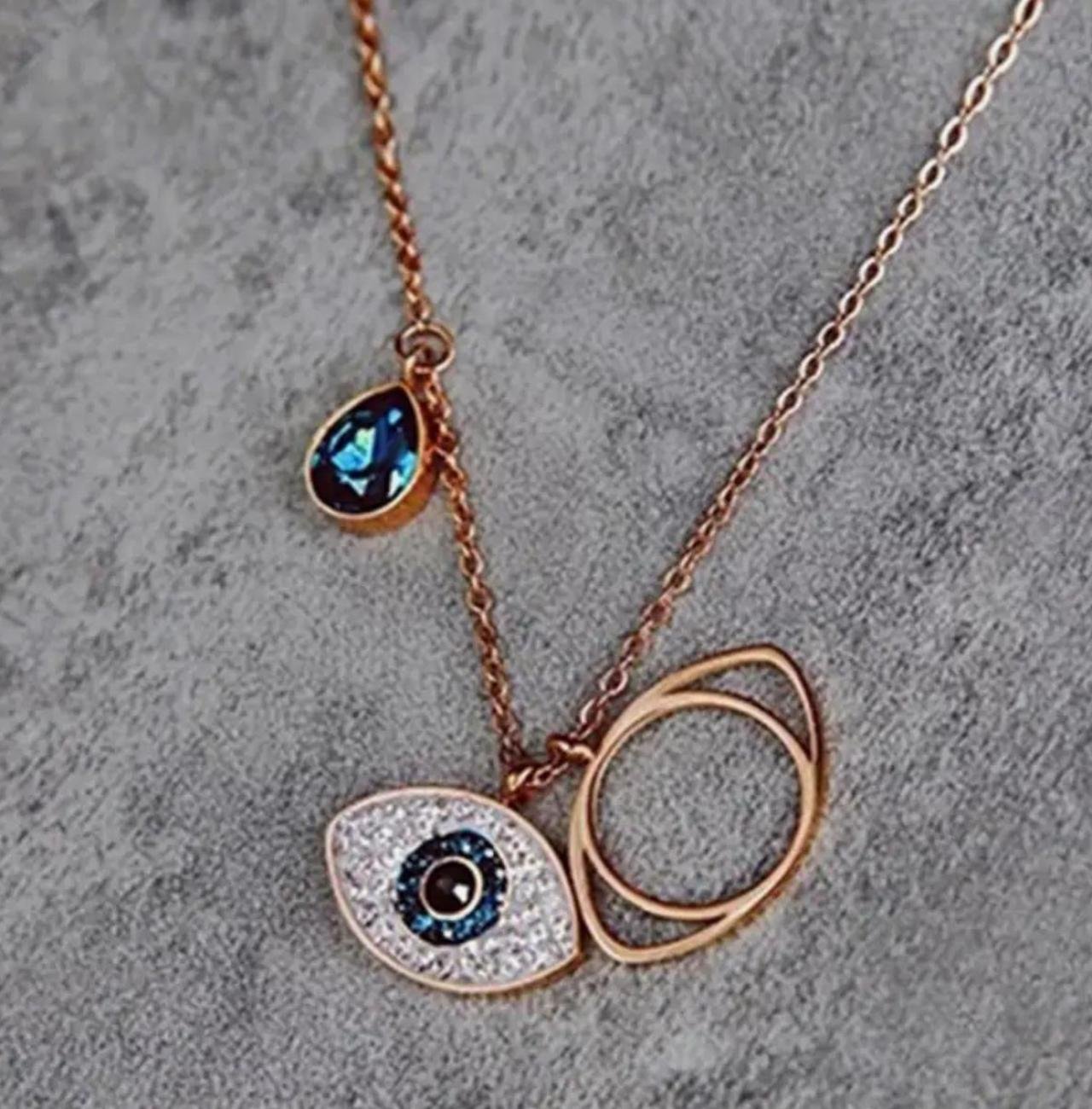 Evil eye neck chain