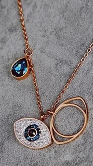 Evil eye neck chain