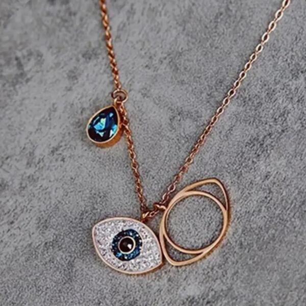 Evil eye neck chain