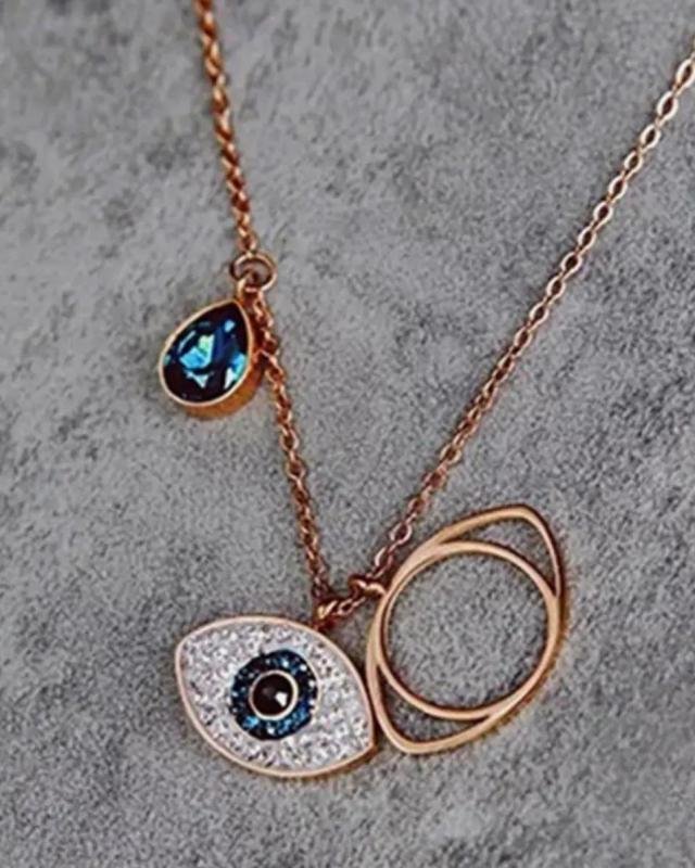 Evil eye neck chain
