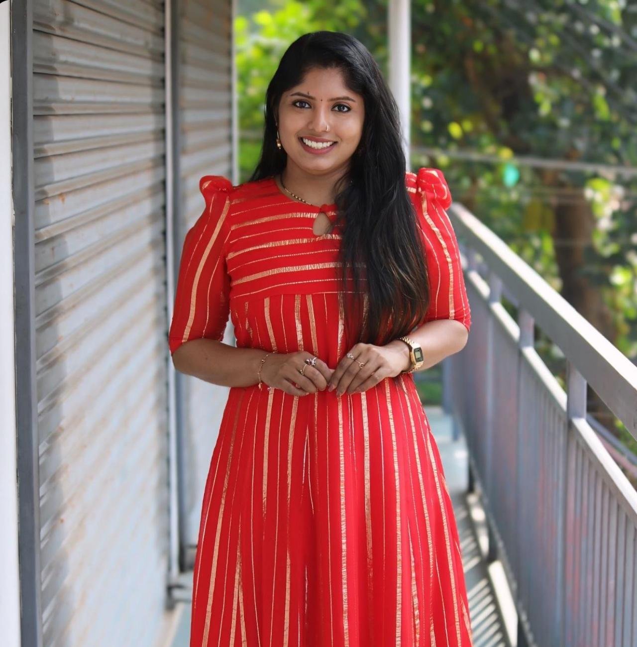 Viscose georgette kurthi with lurex lines