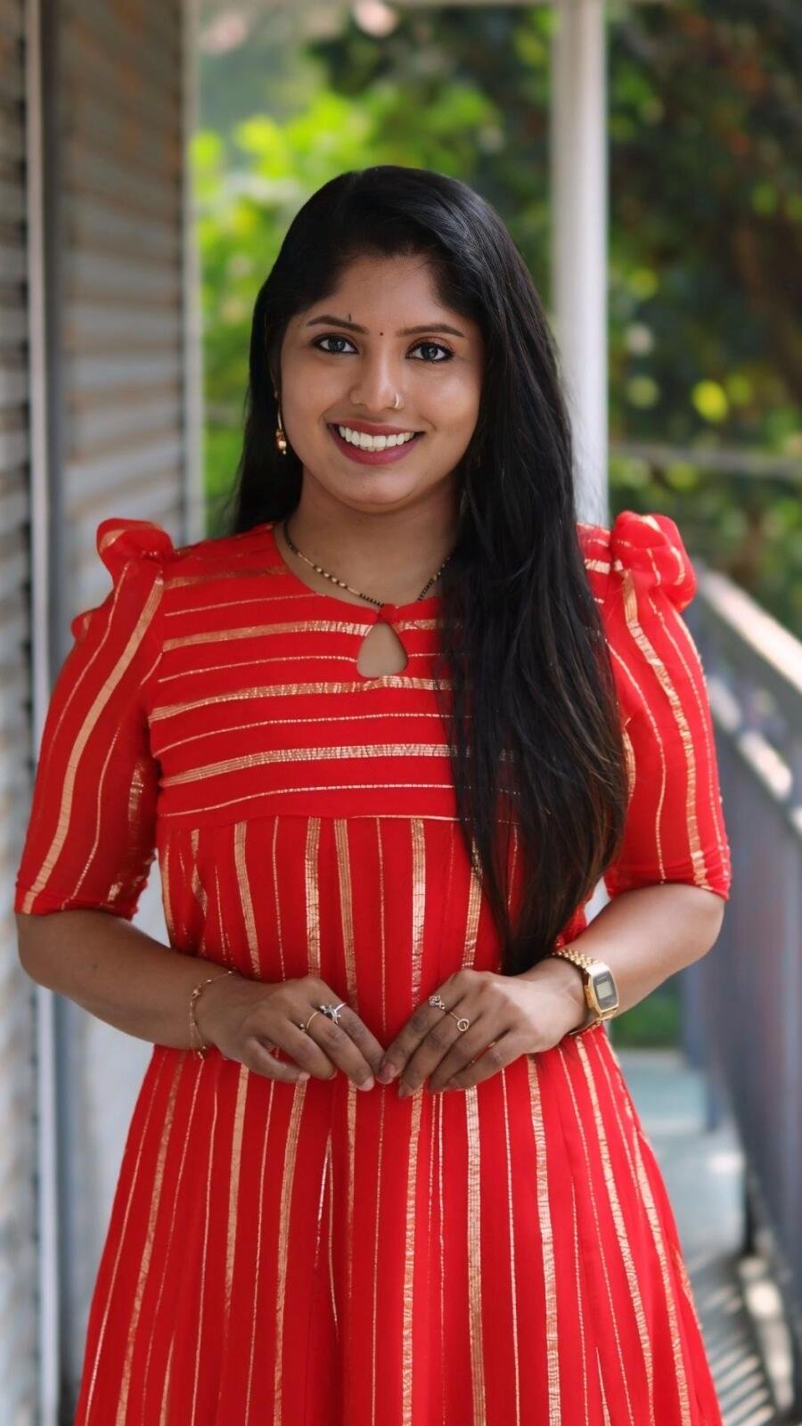 Viscose georgette kurthi with lurex lines