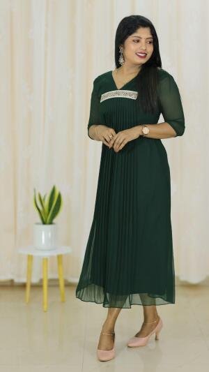 Elegant pleated designer kurti