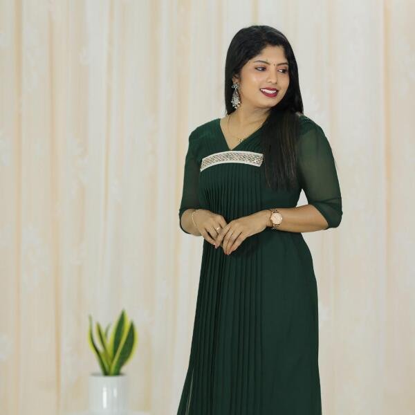 Elegant pleated designer kurti