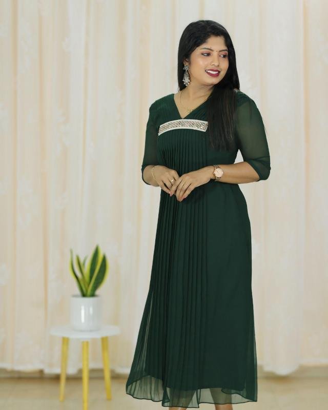Elegant pleated designer kurti