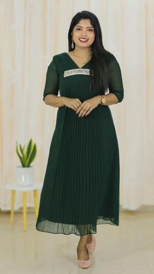 Elegant pleated designer kurti