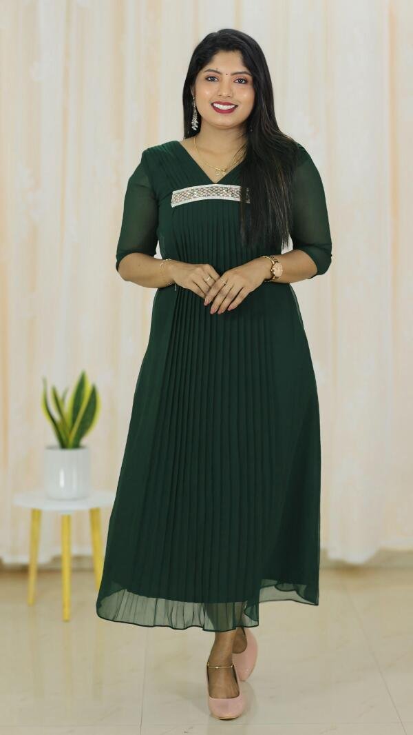 Elegant pleated designer kurti
