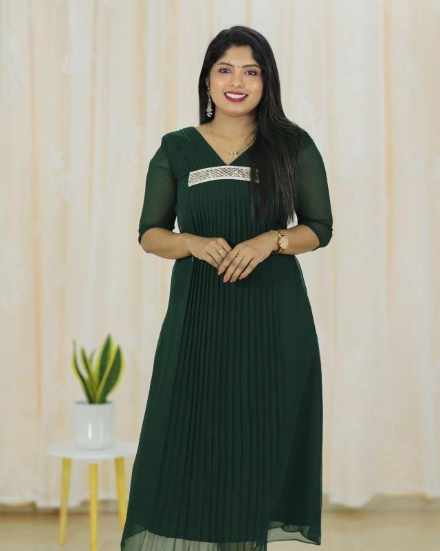 Elegant pleated designer kurti