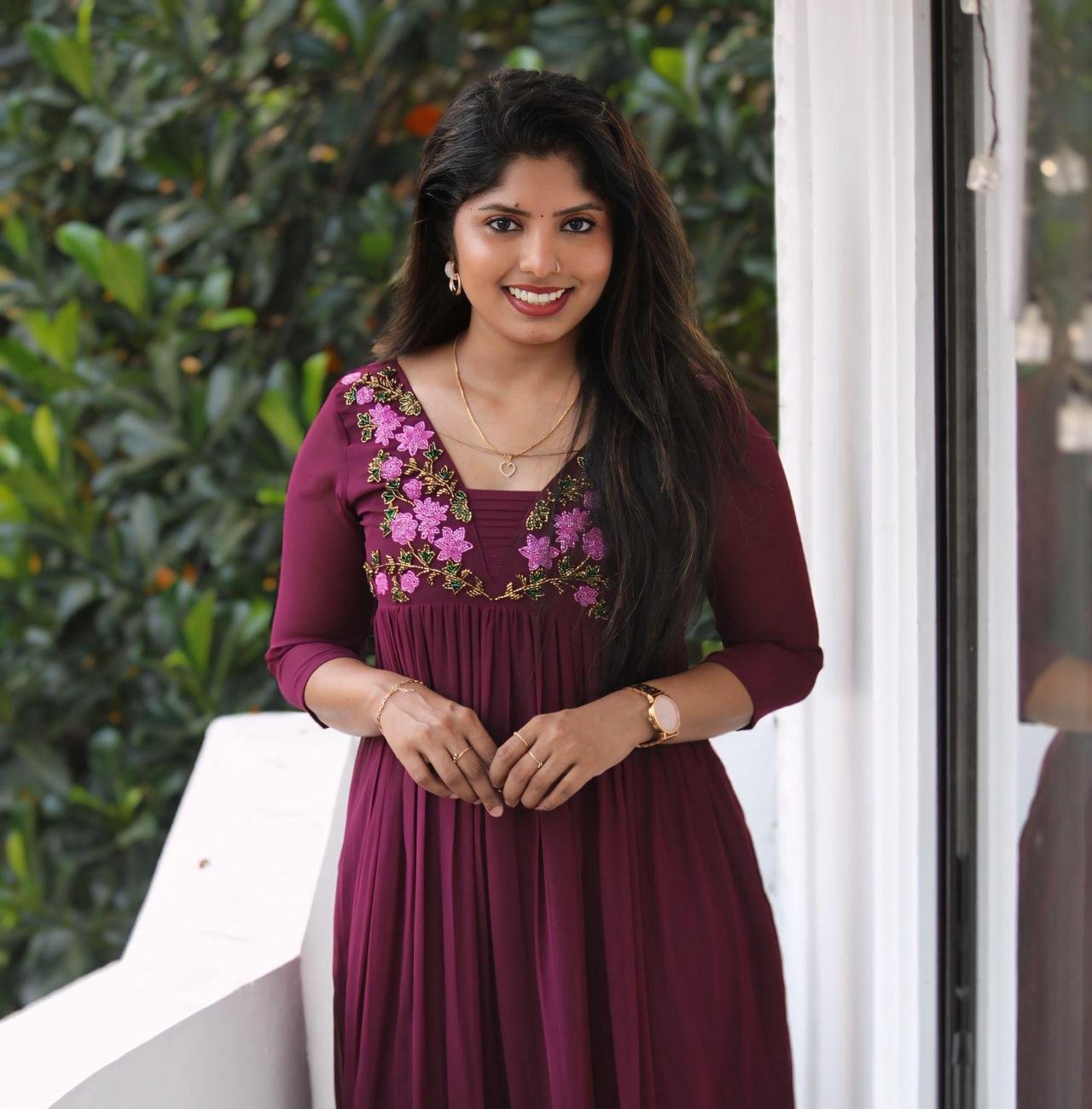 Heavy handworked elegant gathered kurti