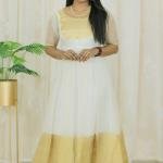 Organza Frock with Pattu Border