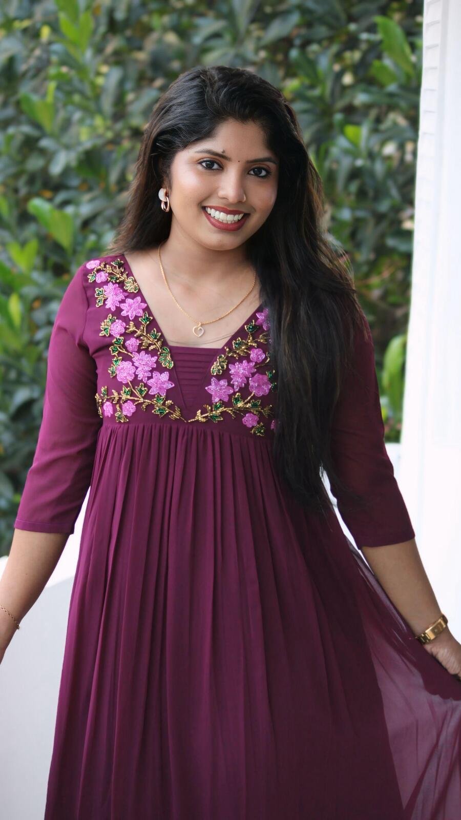 Heavy handworked elegant gathered kurti