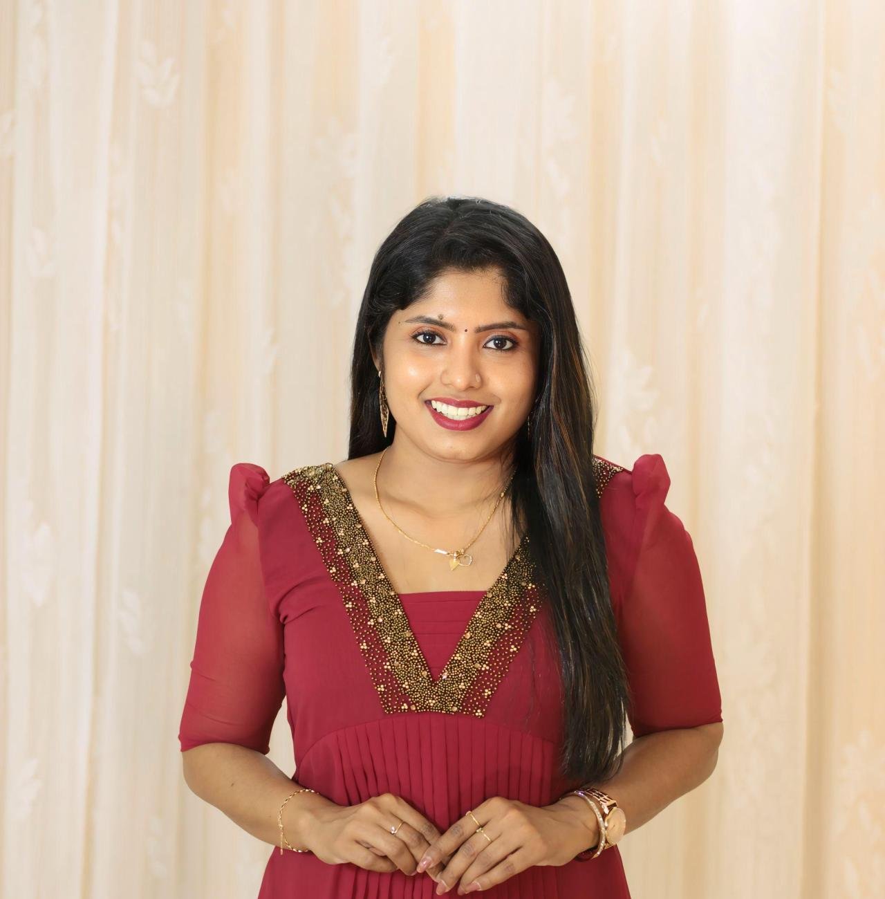 Elegant Hand-Embroidered Pleated Kurti