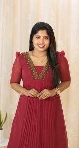 Elegant Hand-Embroidered Pleated Kurti