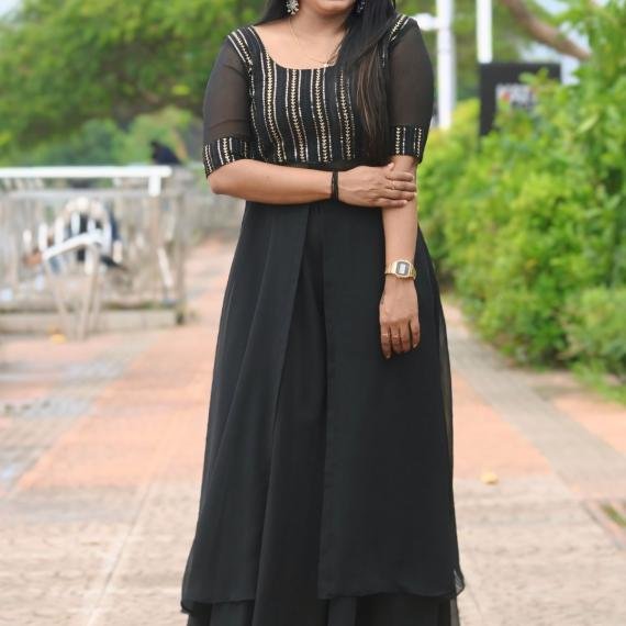 Elegant Front Slit Kurti with Palazzo Set