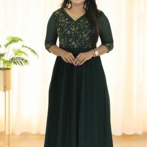 Heavy handworked partywear gown