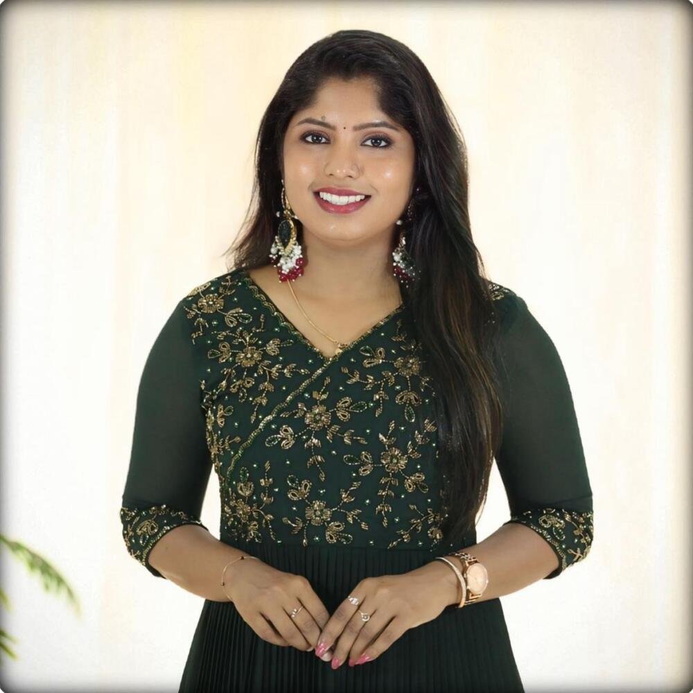 Heavy handworked partywear gown