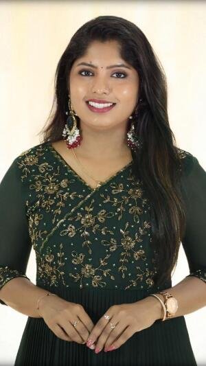 Heavy handworked partywear gown