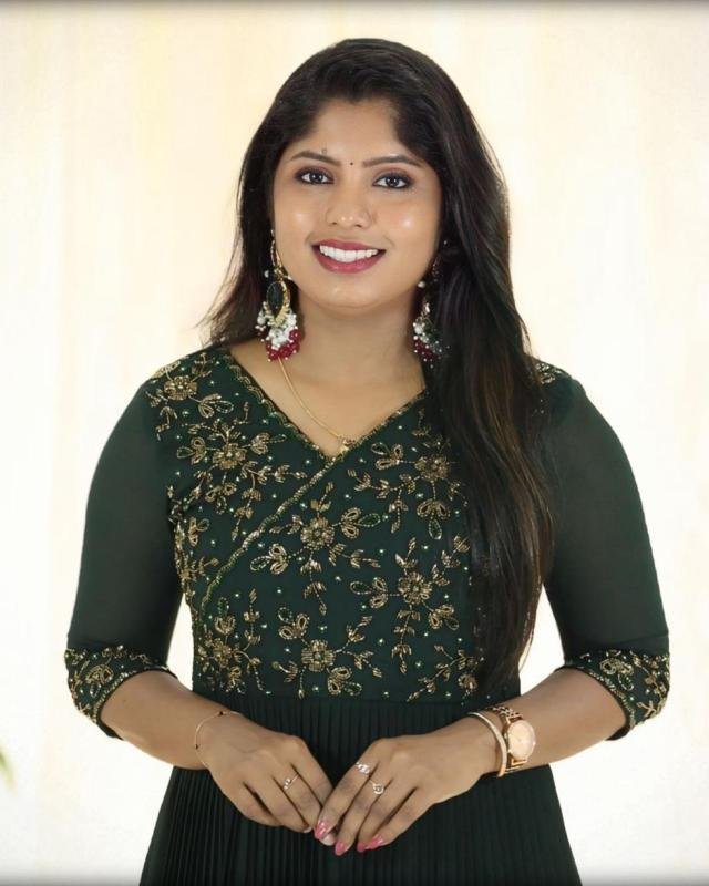 Heavy handworked partywear gown