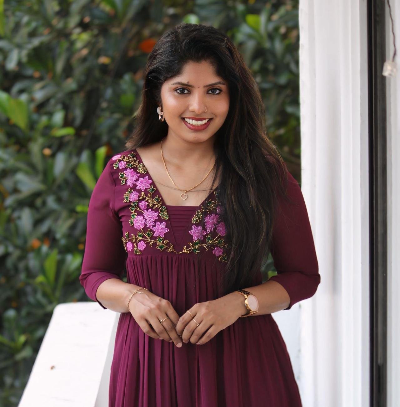 Heavy handworked elegant gathered kurti